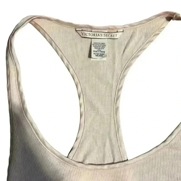 Victoria’s Secret Light Pink Ribbed Razor Back Tank, Xs - Picture 3 of 4